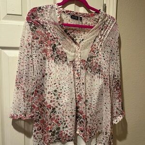 Apt. 9 Pink and White Blouse with camisole